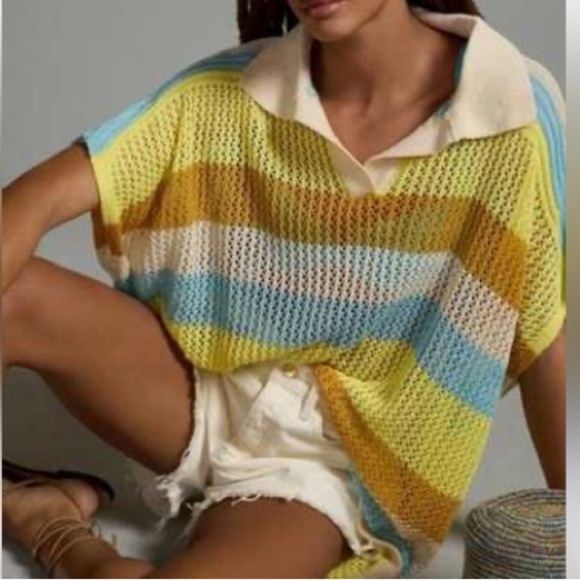Anthropologie Other - Maeve Anthropologie Striped Knit Cover-Up Dress Swim One Size